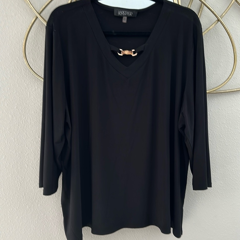 Kasper Blouse with gold and bamboo detail